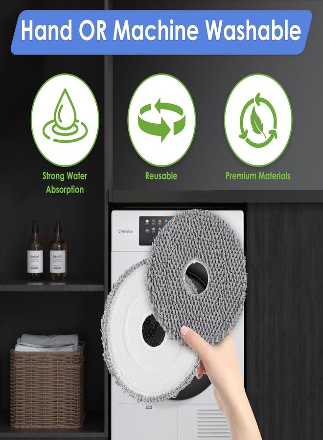 BRUVISH (8 Pieces) Plus 505 Combo Replacement Mop Pads Compatible with iRobot roomba Plus 405 Combo/Plus 405 Combo/Plus 405/ Plus 505 Robot Vacuum, Mop Pad, Mop Cloths Accessories - Image 5